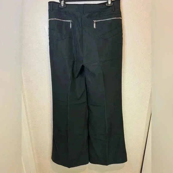 NWT Stella & Jamie Wide Leg Flare Black Trouser Size L‎ - Picture 1 of 8